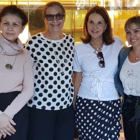 Com Lucia Lima, Patrícia Mayer e Mercedes Herrera no Joia da Casa no CasaCor 2018
