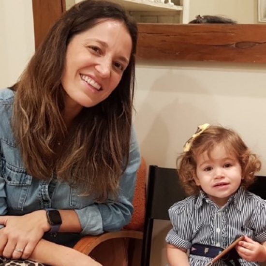 Marcela e Helena no lançamento da coleção Blue - 2019.2